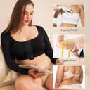 Nebility Arm Compression Sleeve Women Arm Shaper Post Surgery Post Surgery Front Closure Bra Small