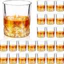 24 Pcs 10 oz Old Fashioned Whiskey Glasses Bulk Rocks Glass Cocktail Glasses Bourbon Glass for Liquor Drinks Bar Gift Wedding Home