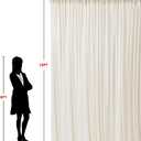 10x10ft Wrinkle Free Ivory Backdrop Curtain for Parties Soft Fabric Drapes Wedding Ivory Curtain Backdrop for Birthday Party Decorations Background for Photography 5x10ft,2 Panels