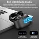 TOZO T20 Wireless Earbuds Bluetooth Headphones 48.5 Hrs Playtime with LED Digital Display, IPX8 Waterproof, Dual Mic Call Noise Cancelling 10mm Broad Range Speakers with Wireless Charging Case, Black