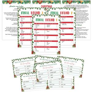 Toctose Christmas Friendly Feud Game Set, Friendly Feud Quiz, Family Feud Quiz, Baby Shower Game, Family Games for Adults, Christmas Games Xmas Holiday Winter Party Supplies-L005