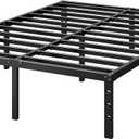 HLIPHA Metal Platform Bed Frame 14 Inch Tall,No Box Spring Needed,Full Size Bed with Heavy Duty Strong Support Slats,Easy to Assemble,Black