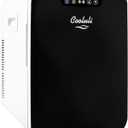 Cooluli 20 Liter Mini Fridge with Temperature Control - Black (21.1 Quarts)