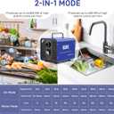 45,000mg/h Commercial Ozone Generator with 600mg/h Water Ozone - Smart Air & Water Purifier for Home, Car, Smoke, Pet Odor Removal, Fruit/Vegetable/Meat/Sea Food Cleaning