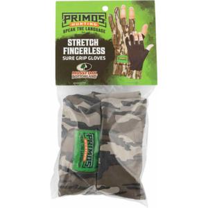 Primos Hunting Stretch Fingerless Gloves MO Bottomland_PS6681, Camo, One Size