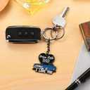9 x Drive Safe Keychain for Dad-I Love you Dad Gifts from Daughter Son Wife, Key Chain Gifts Idea for Daddy Father’s Day, Christmas, Birthday with Gift Box and Note Card