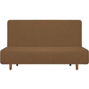 uxcell Stretch Sofa Bed Cover, Polyester Couch Slipcover Sofa Protector Covers Without Armrests for Living Room Fit Length 190-210cm/75-83, Light Coffee