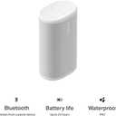 Sonos Play - Portable Bluetooth Speaker with WiFi, Alexa, 24-Hour Battery Life, Charging Base - White (Single)