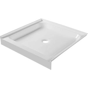 Fine Fixtures Single Threshold Acrylic Shower Base - Non-Slip Textured Surface, Durable Shower Floor Pan 30" x 30" for Easy Installation, White Color for Modern Bathrooms
