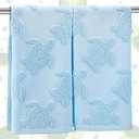 2 Pcs Sea Turtle Hand Towels Turtle Bathroom Decoration Jacquard Weave 100% Cotton Absorbent Dish Bath Towels for Kitchen Tropical Beach Bathroom Decor Gift