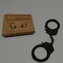 Toy Handcuffs, Stage Dress Up Pretend Play Accessory for Kids(Black)