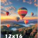 12 x 16 Acrylic Picture Frame, Horizontal/Vertical Clear Photo Frame for Wall with Tape, No Drilling Floating Hanging Frameless Picture Frame, Wall Mount Sign Holder 12x16 for Home, School, Office