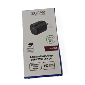 ZGear USB-C Fast Wall Charger - 20 Watts