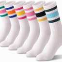 crew socks for women/Men - Retro Sport Socks Breathable Cotton, Seamless Comfort