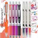 Pentel Expressions Journaling Kit, Includes; EnerGel RTX Gel Pens (0.7mm), Assorted Ink Colors; Twist-Erase Click Mechanical Pencil (0.7mm); Sign Pen Twin, Assorted Colors (BL77XRBJBP8M)