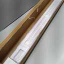 LazBlinds 1" Vinyl Mini Blinds for Doors, Cordless French Door Blinds for Privacy, Light Filtering Privacy Horizontal Shades for Front Door Patio Sidelight Glass Door, 34" W x 72" H, White