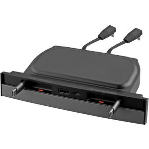 EYPINS USB Hub Suitable for Tesla,Retractable Hub Docking Station for Tesla Model 3/Y 2021-2023,Fast Charge Cable Adapter,2pcs Type-C Retractable Cables,Center Console USB Hub Interior