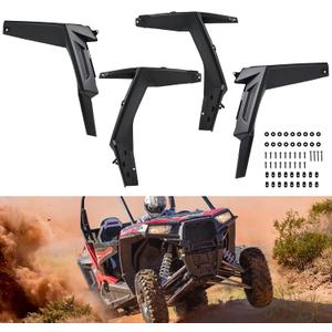 Front & Rear Fender Flares Kit Compatible with 2014-2024 Polaris RZR 900/ S 900/900 EPS/Trail 900/ Trail Mud Flaps Mud Guards Extensions Accessories Replacement for 2879434 (4PCS)