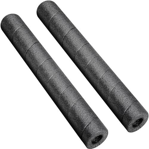 LFUTARI 2 Pack Pipe Insulation Foam Tube, 15.7 Inches Black Pool Noodles Foam, Multi-Purpose Snake Pipe Wrap Protection for Outdoor Indoor Swimming Pool Handle and Winter Water Pipes