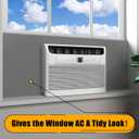 LBG Products Window Air Conditioner Side Panels,Full Surround AC Foam Panel for Indoor Window AC Units,Summer and Winter Window Seal Cover (Grey)