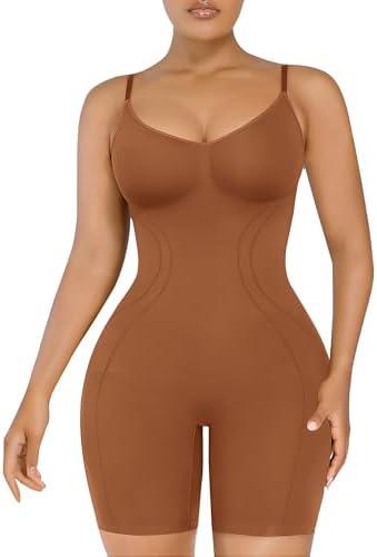 SHAPELLX Shapewear for Women Tummy Control Compression Seamless Body Shaper Slimming Bodysuit Top Thigh Slim Butt Lift, 5XL