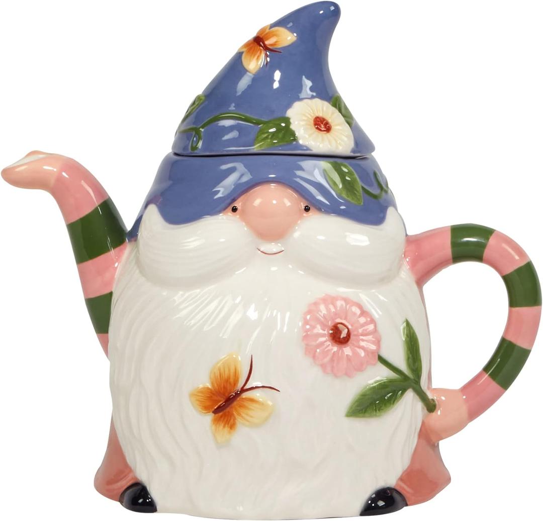 Certified International Garden Gnomes 32 oz. 3-D Teapot
