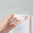 Rose Gold Magnetic Paper Clip Holder 3x3 Sticky Note Holder Set, Clear Acrylic Post a Note Dispenser and Paperclip Holder include 100 paper clips for Desktop Accessories Organizers (Rose Gold)