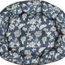 Fringe Studio INDIENNE Coastal Blue 29" W x 24" D x 9" H Medium Round Cuddler 100% Cotton Canvas Exterior, Machine Washable, PetShop Collection (215016)