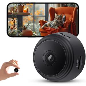 Hidden Camera - Spy Cameras - Nanny Cam - WiFi Wireless Cam - 1080P HD Small Camera with Motion Detection and Night VisionSecurity Cameras for Home/Office/Baby Monitoring-A9 (Black)