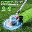 24V Cordless Weed Wacker with 2x4000mAh Batteries 8-inch Foldable