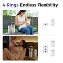 Portable Breast Milk Cooler, 4 Ice Rings, 360Cooling with Vacuum Lid, Safe Chill for 30H+, 22oz Large Capacity with 2 Bottles, Rapid Chill to 40, Extra Wide Opening, Ideal for Work & Travel
