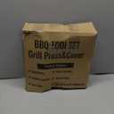 Griddle Accessories for Blackstone, Commercial Grade 12 Inch Heavy Duty Round Melting Dome with 7" Round Cast Iron Grill Burger Bacon Press, Perfect for Blackstone Camp Chef Flat Top Griddle Grill