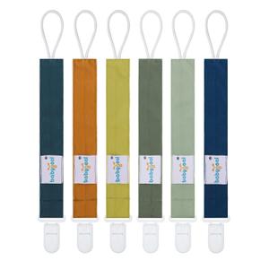 Babygoal Neutral Pacifier Clips, 6 Pack Binky Paci Holder Leashes for Baby Boys and Girls Fits for Most Pacifier, Binkie Styles & Baby Teethers & Toys and Gift 