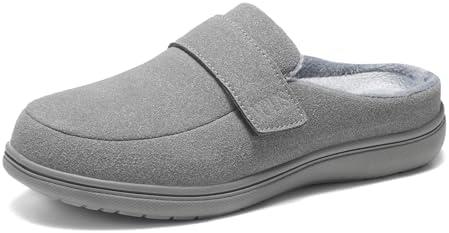 YOLIS Slippers with Arch Support for Women, Comfortable Orthopedic Slippers for Plantar Fasciitis, Non-Slip Women's House Shoes Indoor Outdoor (7W, Grey)
