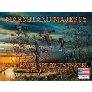 Waterfowl Calendar 2026 by Jim Hansel Monthly Wall Calender 12 Month | American Made In The USA