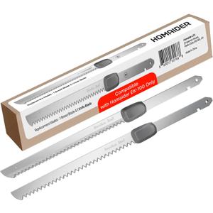 Homaider Replacement Blades for Electric Knife  Compatible EK-100 Only - 2 Stainless Steel Serrated Blades