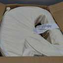 My Brest Friend Deluxe Organic Nursing Pillow 100% Organic Cotton Slipcover Ergonomic Breastfeeding Pillows Supports Both Mom and Baby Breastfeeding Essentials Handy Side Pocket Cream