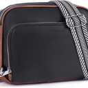 Crossbody Purses for Women Vegan Leather Travel Anti Theft Bags Guitar Strap Shoulder Purse with Built in Wallet