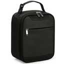 Tuwubi Lightweight Insulated Lunch Bag for Men Women & Kids - Portable Lunch Tote with Clip-On Handle for Work, School & Gym, 6 Can Capacity, Black
