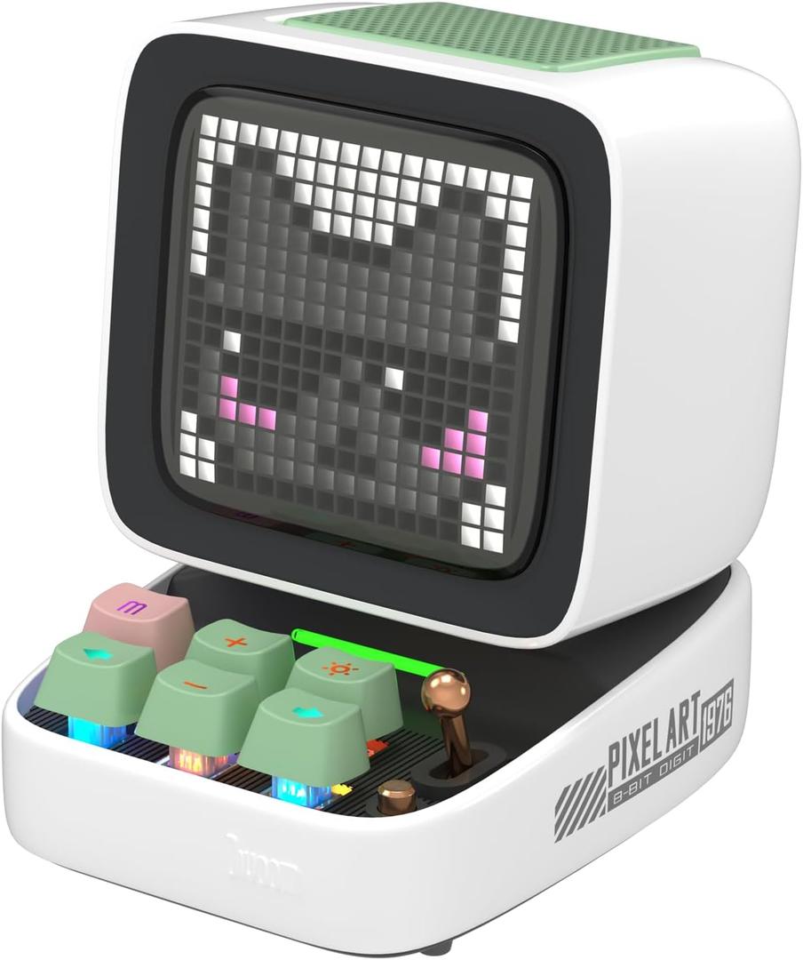 Divoom Ditoo Pro Pixel Art Gaming Portable Bluetooth Speaker with App Controlled 16X16 LED Front Panel, Also a Smart Alarm (White) Divoom Ditoo Pro Pixel Art Gaming Portable Bluetooth Speaker with App Controlled 16X16 LED Front Panel, Also a Smart Alarm (White)