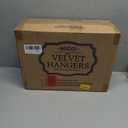 MIZGI Premium Velvet Hangers (50 Pack) - Heavy Duty, Non Slip Felt - Ivory, Chrome Hooks, Space Saving Suit Hangers