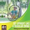 Swurfer Tree Swing Swing Chair, Outdoor Swings for Kids, Tree Swings for Kids and Adults Outdoor, Weather Resistant, Heavy Duty Metal Frame Multi-Position, Ages 4 and Up, Holds up to 200lbs