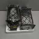 Homemory Solar Lanterns Outdoor Waterproof Hanging with Flickering Flameless Candles, 2 Pack Garden Outdoor Lantern Decorative for Patio Front Porch Backyard Balcony Cabin Outside (Bronze)