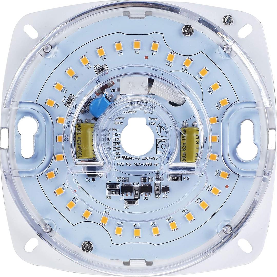 4" LED Light Engine Retrofit Kit - 5.39" Overall Size, 17W, White Light 4000K, 1200LM, 120V, CRI90, UL/ES/JA8 Certified - Ideal for Ceiling Flush Lights, Ceiling Fans, Pendants & Garden Light