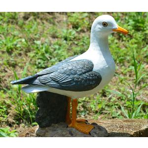 Real Seagull Outdoor Sculpture,Garden Bird Statue,Beach Statue Decor,Resin Animal Seabird Ornaments,Coastal Beach Decor,Patio Decor for Outdoor Table Decorfor Garden,Terrace,Lawn,Yard
