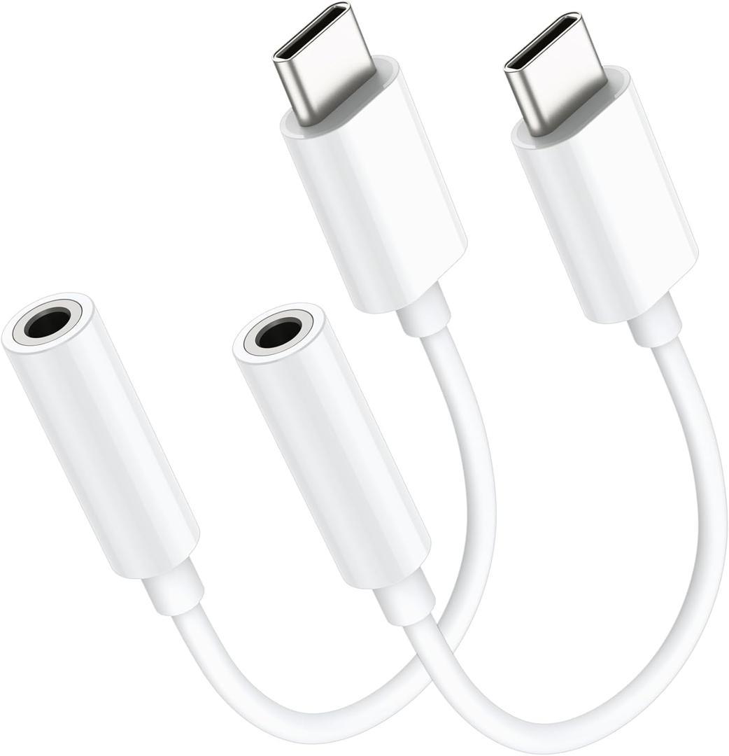 USB C to 3.5mm Audio Headphone Adapter, Type C to Headphone Jack Adapter, Aux Audio Dongle Cable Cord