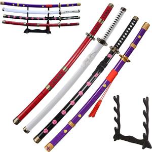 40" Roronoa Zoro Samurai, 4 Piece Set, Kitetsu, Wado Ichimonji, Shusui, Yama Enma, for Cosplay, Collection, Display, Performance (Without Stand)