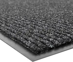 Notrax 109 Brush Step Carpeted Indoor/Outdoor Entrance Mat for Home or Office, 4' x 6', Absorbent Slip Resistant Heavy Duty Entry Mat, Charcoal, 109S0046CH