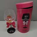 Happy Birthday Wine Glass for Women | Fun Gift Idea for Best Friend, Sister, Mom, Grandma, Aunt, Mimi, Teacher | Fabulous Any Age Bday Girl Present for Her | Big Glitter Decorated Glassware
