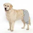Dog Rear Leg Sleeve to Stop Licking, Upgraded Hind Leg Cover to Stop Slipping, for TPLO Surgery, Skin Conditions, Wounds, Breathable Soft Fabric, Dog Cone Alternative(Grey,Right L)